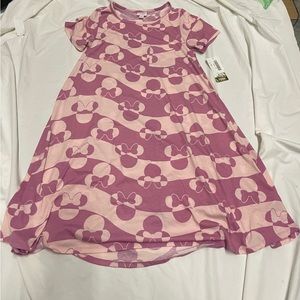 NWT LuLaRoe Disney Minnie Mouse Pink Carly Dress Women’s Size X-Small